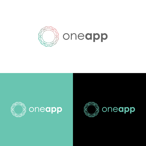 Diseño de oneapp logo de kanti