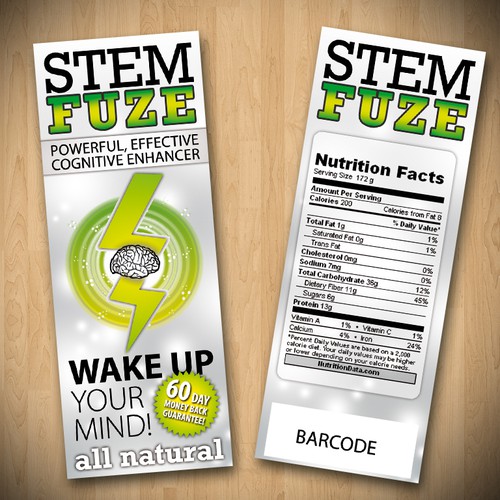 Create the next product label for StemFuze Ontwerp door CMethod
