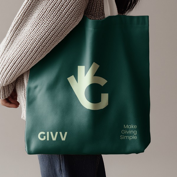 Design by MoVision™ titled "Logo for GIVV — Online Charity Fundraising Platform"