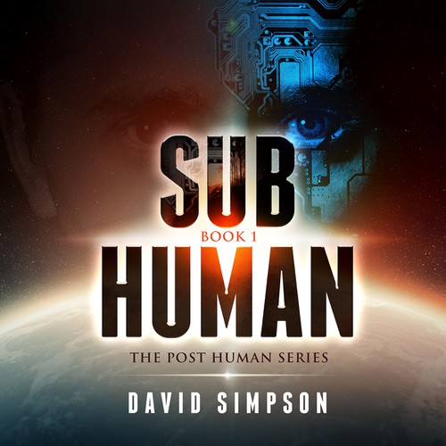 Book Cover Design - Sci-Fi Human/technology integration / Artificial Intelligence story Design by " Portugal "