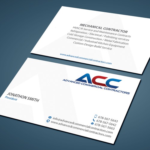 Modernize Our Refrigeration Services Construction Company Business Cards Wettbewerb In Der Kategorie Visitenkarte 99designs