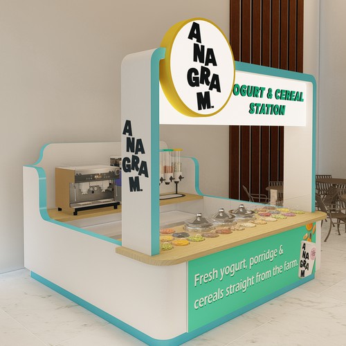 Design a 3D render for food serving kiosk Design by Gaeah