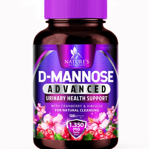 Colorful D-Mannose Design Needed for Nature's Nutrition Design réalisé par agooshe