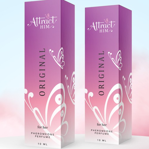 Design Perfume Box and Label for "Attract Him" scent to appeal to women Design by bcra