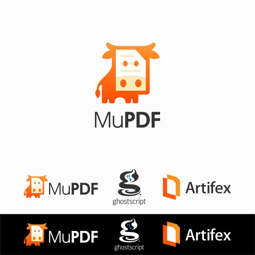 Design MuPDF's Next Logo - Minimalist Elegance or Stylized Cow? Design by ham7