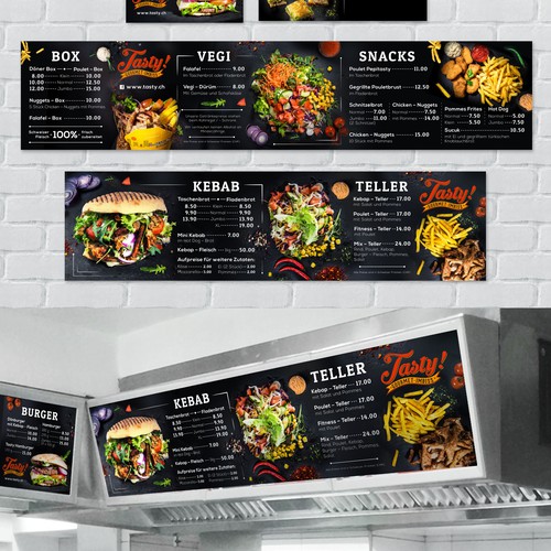 Menuboard for Restaurant Réalisé par Julia S.