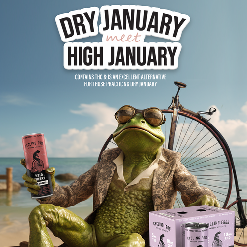 Create a 'Dry January meets High January' poster.  Have Fun, Be Creative, Open to all suggestions. Design von karundesigns