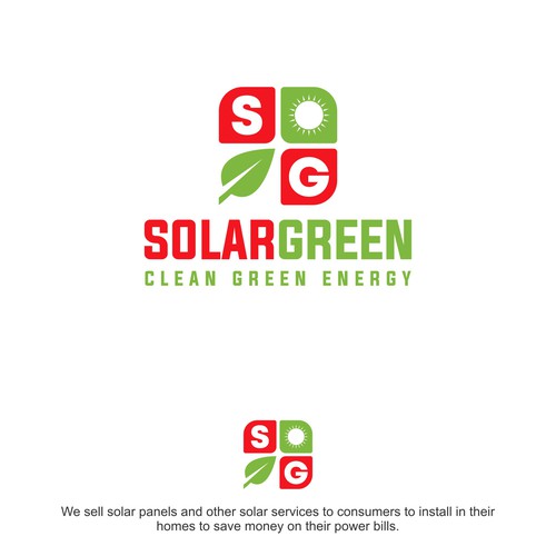 Logo for solar retailer, SolarGreen Design by Web Hub Solution