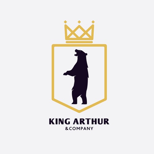 Need an iconic bear logo for King Arthur & Company. Design by axan