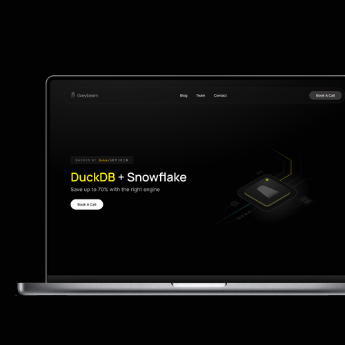 Landing page for data infrastructure startup Design by ds_137