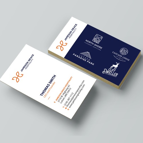 Design Create a modern and clean business card for a parent company with 4 subsidiaries por Rskylight