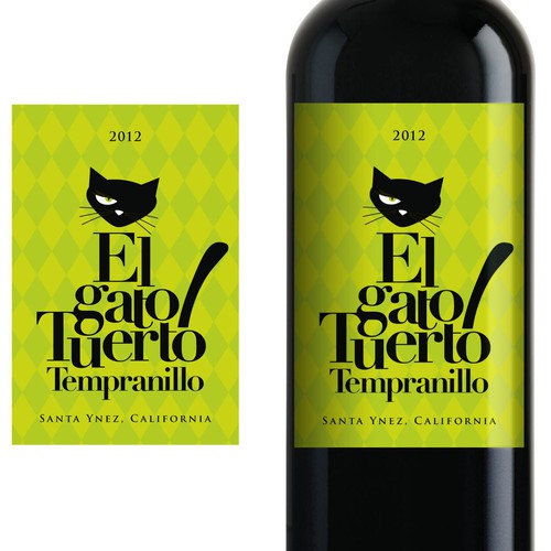 Wine Label - El Gato Tuerto Design by Ploi7