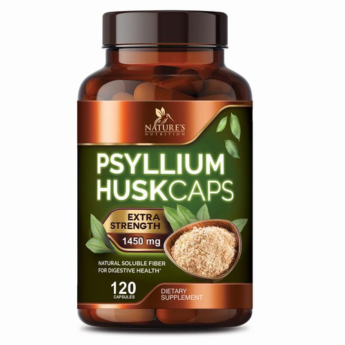 Natural Psyllium Husk Capsules Design needed for Nature's Nutrition Design by sapienpack