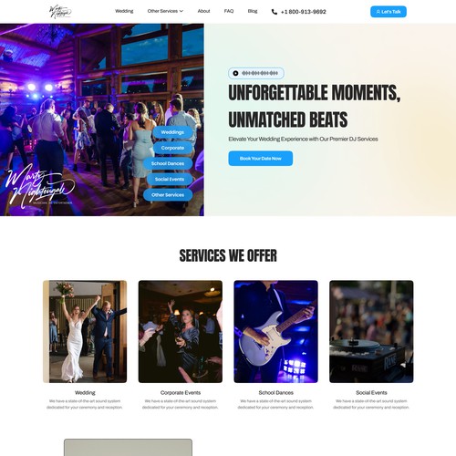 Dynamic DJ & Musician needs a website for weddings & corporate entertainment Design by WebPlanex