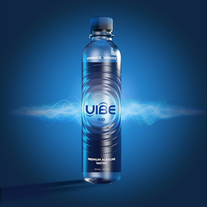 Create an AMAZING bottle design for a Premium Alkaline Water Company ...