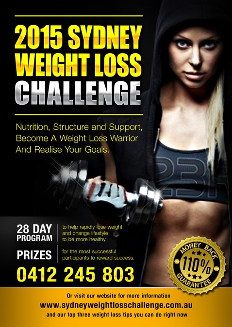 Create an engaging Poster for a weight loss challenge | Postcard, flyer ...