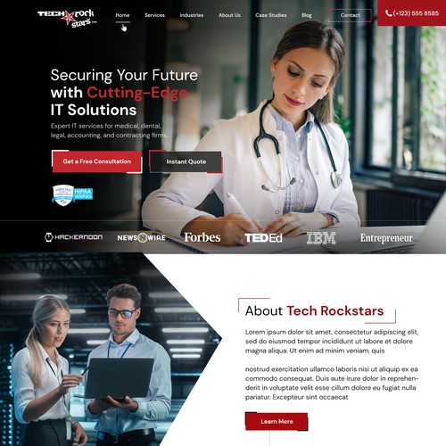 Cutting-Edge Website Design for Premier MSP/MSSP - Tech Rockstars, Inc Design by pb⚡️