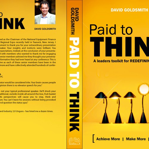 Design by Boja titled "Book Cover Design - Paid to Think - Leadership Management - Open creativity welcome!!!!!!!!!!!!!!!"