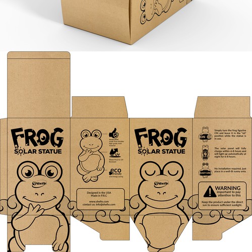 Create a creative box design for Solar Frog Design by interaksi