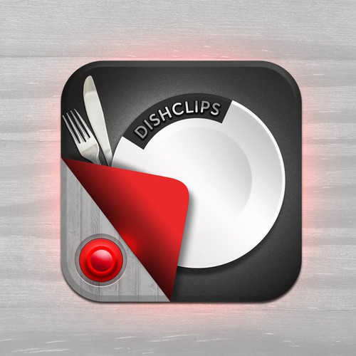 iOS App icon for DishClips Restaurant Guide Design von Hellomisterkraft