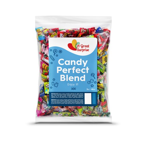 Design a modern, clean, chic, and professional candy label. Diseño de Plush Design