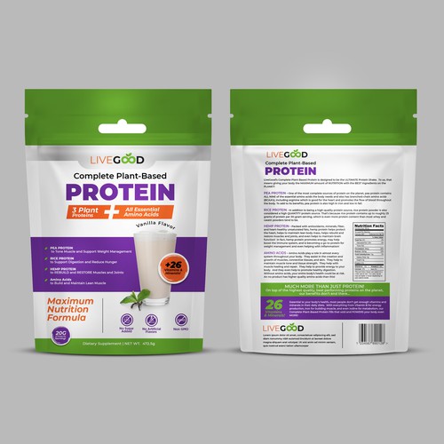 ***GUARANTEED PRIZE*** - LABEL DESIGN for Protein Powder -*****NEW***** Design by Design Studio72