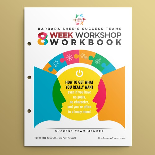 Workbook front cover for adults with big dreams - make me smile Design by VINDYSIGN