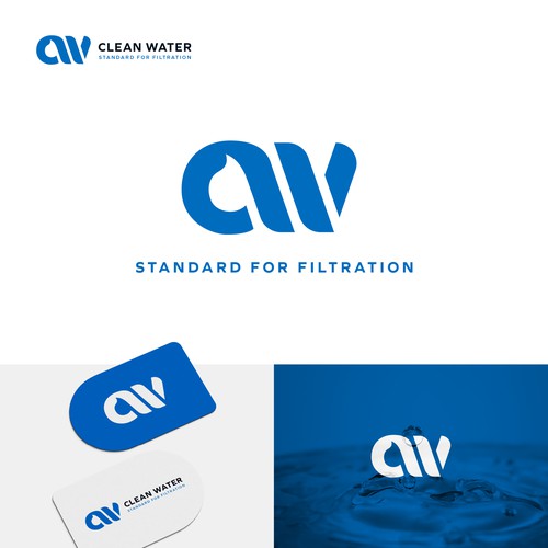 Simple Clean Logo for Water Filtration Company Design by SimonfelDesign™