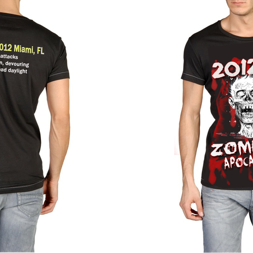 Zombie Apocalypse Tour T-Shirt for The News Junkie  Design by Gurjot Singh