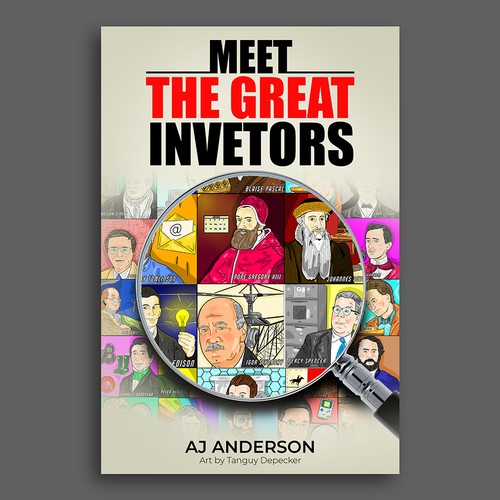 Young Adults Book Cover "Meet The Great Inventors" Design by Mudee