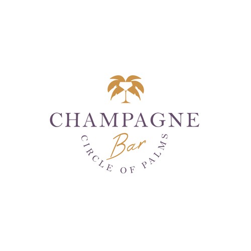 Luxury and modern Champagne Bar logo Design by alediba