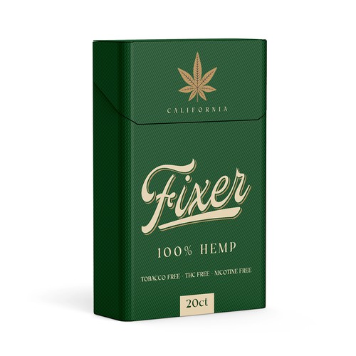 Hemp Cigarette Pack Preliminary Design Design by kex_