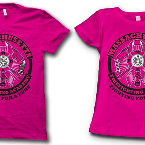 Interstate Apparel Junior's Faith Breast Cancer Pink Ribbon V583