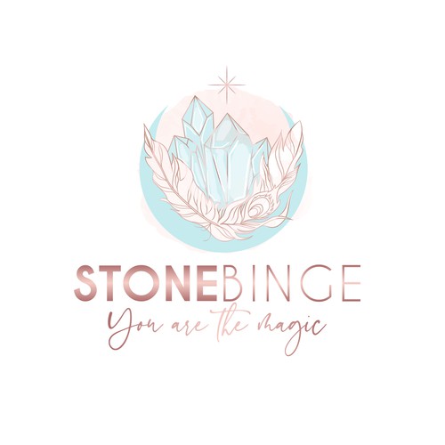 Crystal Shop logo 🔮💎🌙✨ - guaranteed prize! Design by Grapehic