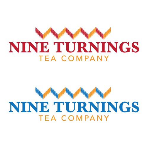 Tea Company logo: The Nine Turnings Tea Company Diseño de mokoro design