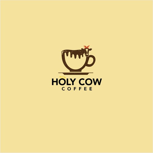 Design an Eye Catching Country Vibe Coffee Logo for "Holy Cow Coffee" Design by mahesabenar