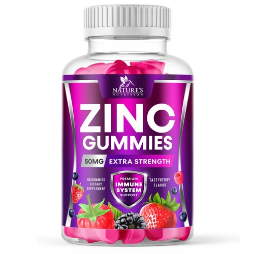 コンペ「Tasty Zinc Gummies design needed for Nature's Choice」のデザイン by GenScytheさん 