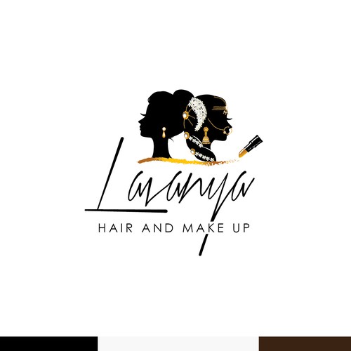 Indian/Western - Hair and Make up logo Design by WiBBy