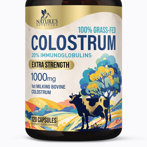 Powerful, Colostrum Design Needed for Nature's Nutrition Design by FreshApple@Michelle