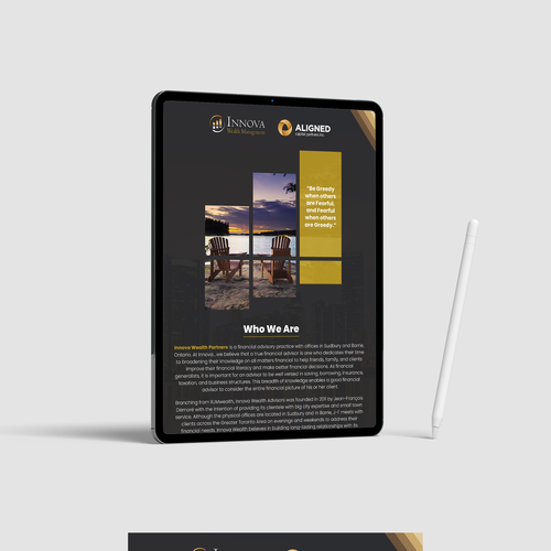 Modern Design for Investment Newsletter Wanted! Design by vcreatived