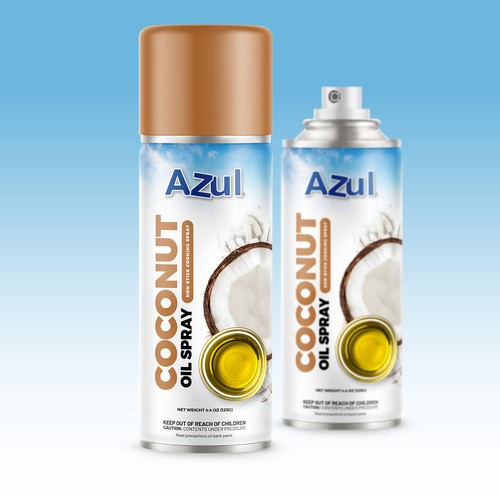 Create Product Extension for Azul Coconut Product - Azul Coconut Oil Spray Design by rembrandtjurin