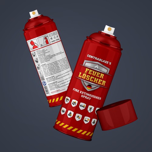 Fire Extinguisher Spray Design Design by Nikitin