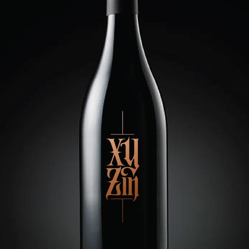 Diseño de Gothic Old Vine Zinfandel Wine Label de gcsgcs