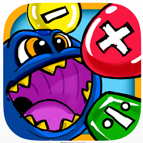 Create a beautiful app icon for a Kids' math game デザイン by Joekirei