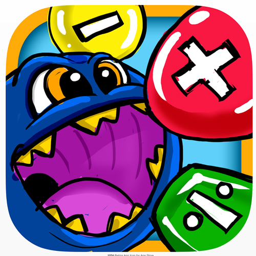 Create a beautiful app icon for a Kids' math game Design by Joekirei