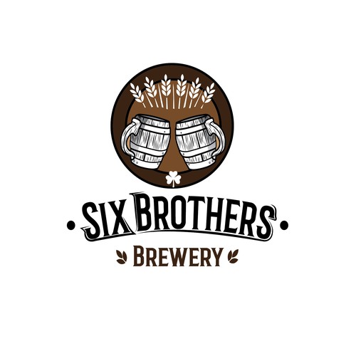 Brewery of six brothers needs a logo with vibrant and intricate ...