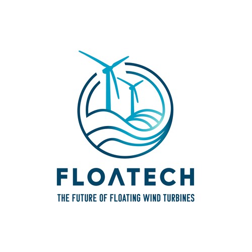 Creation of a logo for a wind turbine research project: FLOATECH Design by Jay Little Design