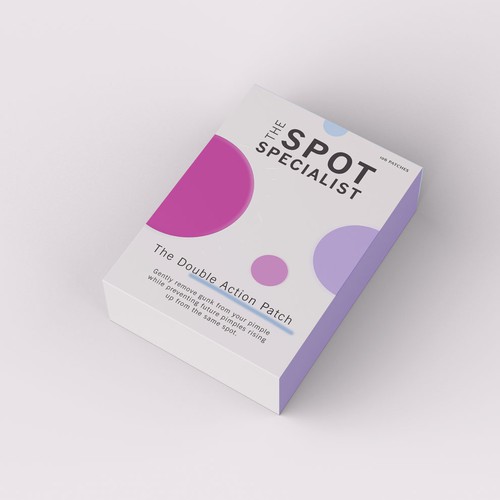 Pimple Patch PACKAGING to appeal to FEMALE BEAUTY user Design by AnaHola