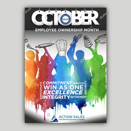 Design a modern, creative poster to promote ESOP Awareness Month Design by allMarv