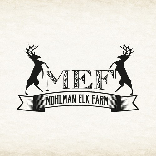 Create a elk antler illustrated logo using our bull image for Mohlman ...